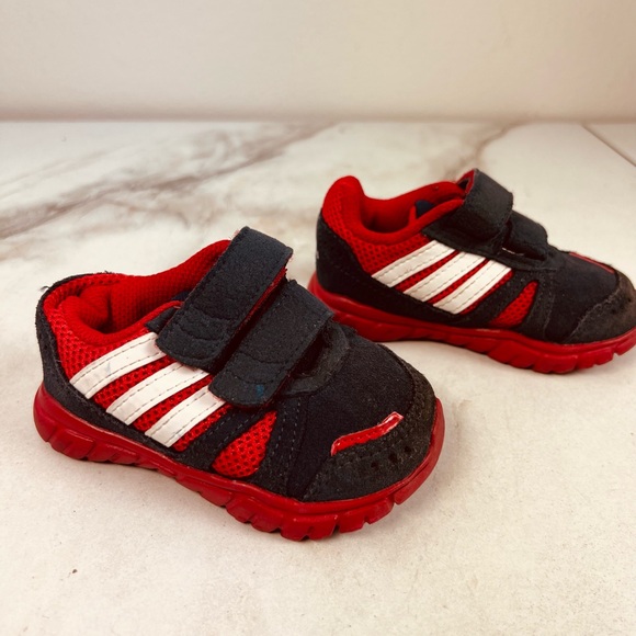 Adidas Toddler Navy Red White Sneakers Tennis Shoes, Sz 5K - Picture 4 of 9